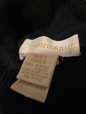 Vintage Christie & Jill Black Turtle Neck lightweight sweater - Small (Chico)